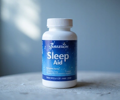 Jakarion Sleep Aid bottle, serene design.